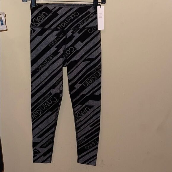 NWT Calvin Klein performance leggings black grey - Picture 1 of 8